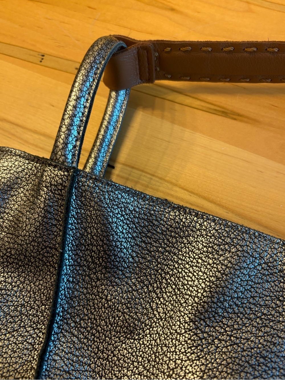 The Sak Los Feliz Large Tote Bag, Metallic Silver - Picture 11 of 16